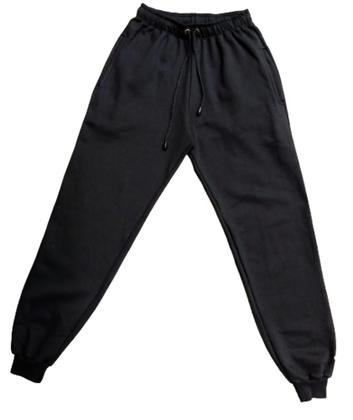 Imagem de Calça em moletom flanelada com 2 bolsos e cordão de ajuste unissex barra com punhos