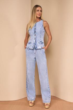 Imagem de Calca fem wide leg lado avesso l129219