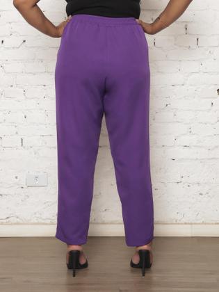 Imagem de Calça Feminina Alfaiataria Clássica Elegante Com Elástico Modelo Premium