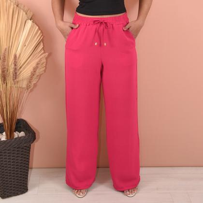 Imagem de Calça Feminina Alfaiataria Estilo Pantalona Básica Com Bolso