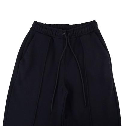 Imagem de Calça Feminina Basico.com Moletom Wide Leg Preta - 1000