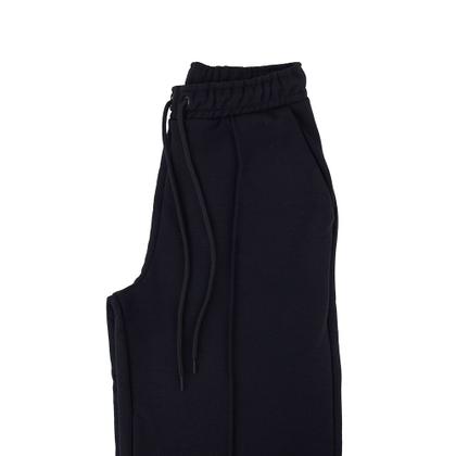 Imagem de Calça Feminina Basico.com Moletom Wide Leg Preta - 1000