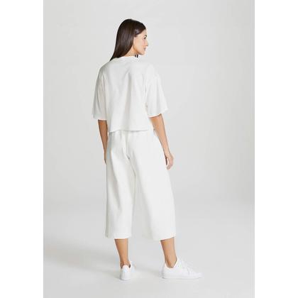 Imagem de Calça Feminina Cintura Alta Pantacourt Clochard Com Pregas