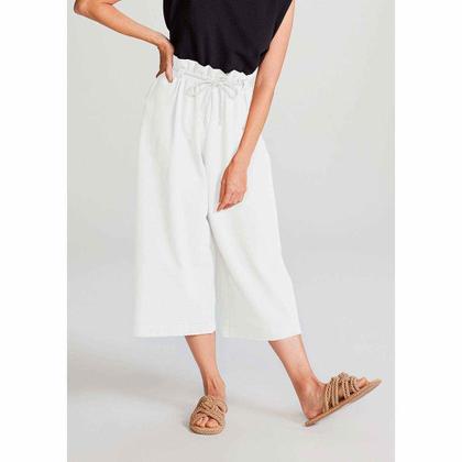 Imagem de Calça Feminina Cintura Alta Pantacourt Clochard Com Pregas