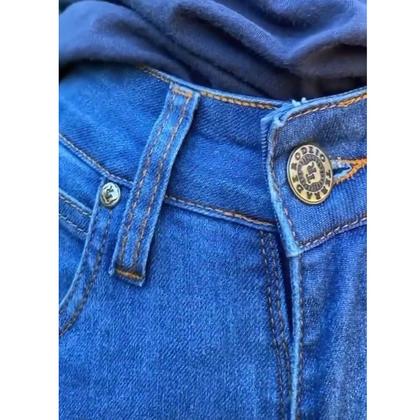 Imagem de Calça Feminina Country Barra Larga C/ Lycra Jeans Resistente