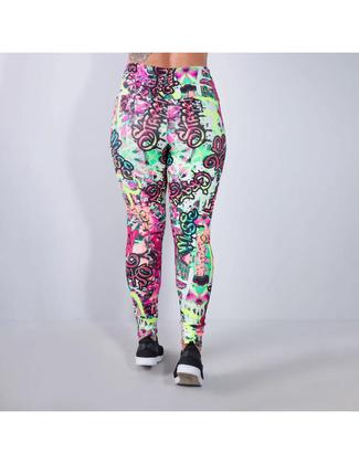 Imagem de Calça Feminina Estampada com Recortes de Tule - Fitmoda