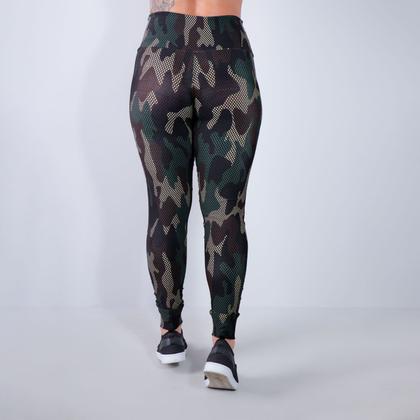 Imagem de Calça Feminina Estampada com Recortes de Tule - Fitmoda