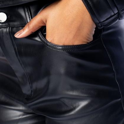 Imagem de Calça Feminina Facinelli Slim material sintético Preto