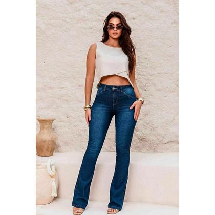 Imagem de Calça Feminina Flare Biotipo Cintura Media Original Premium