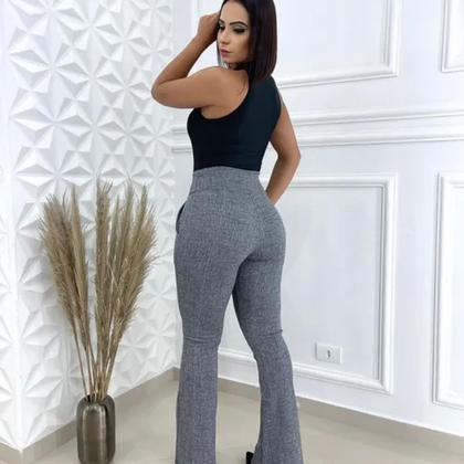 Imagem de Calça Feminina Flare Jacquard Nova Coleção !!!
