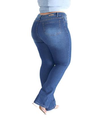 Imagem de Calça Feminina Jeans Plus Flare Basica