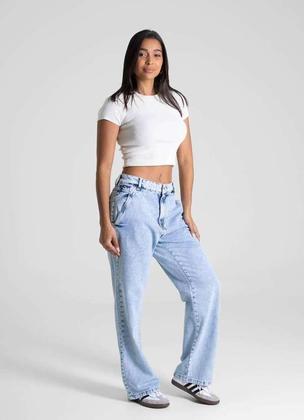 Imagem de Calça Feminina Jeans Reta Sawary Premium Original Cintura Alta 281303