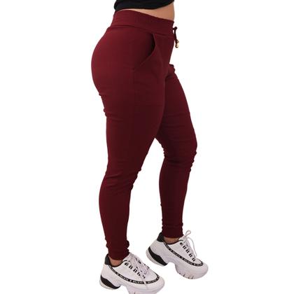 Imagem de Calça Feminina Jogger Cintura Alta Cargo Envio Imediato Elastano Moda Blogueira