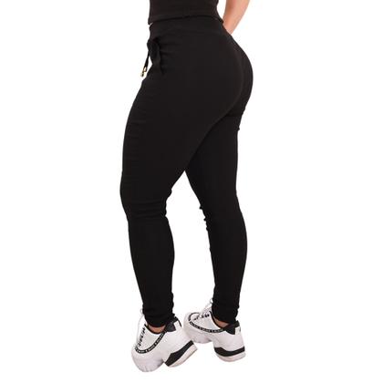 Imagem de Calça Feminina Jogger Cintura Alta Cargo Envio Imediato Elastano Moda Blogueira