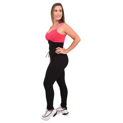 Imagem de Calça Feminina Jogger Cintura Alta Cargo Envio Imediato Elastano Moda Blogueira