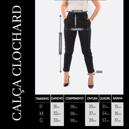 Imagem de Calça Feminina Jogger Sarja Slim Com Elástico Cós Alto Estilo Alfaiataria Bolso Faca Moderna e Confortavel