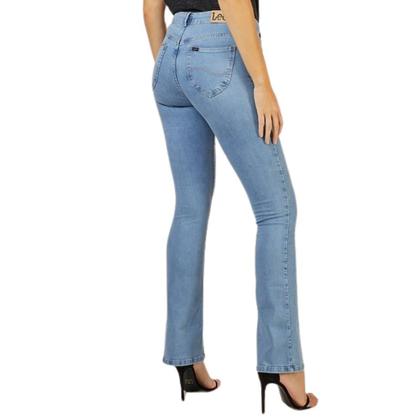 Imagem de Calça Feminina Lee Jeans Azul Claro Com Elastano Boot Cut Flare - Ref.3427L