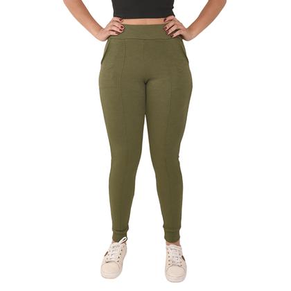 Imagem de Calça Feminina Malha Crepe Estilo Jogger