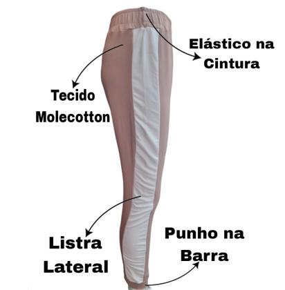 Imagem de Calça Feminina Molecotton com Listra Lateral