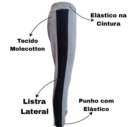 Imagem de Calça Feminina Molecotton com Listra Lateral