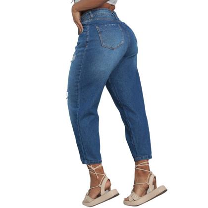 Imagem de Calça Feminina Mom Jeans Cintura Alta Slouchy Premium