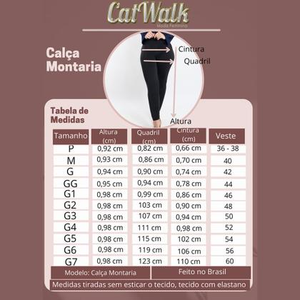 Imagem de Calça Feminina Montaria Térmica Catwalk Com Bolsos Plus Size