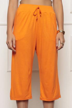 Imagem de Calça Feminina Pantacourt com Bolsos Laranja