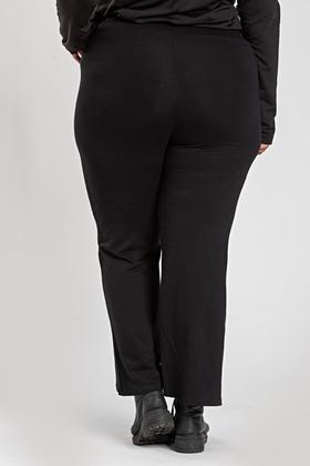 Imagem de Calça Feminina Pantacourt Plus Size Moletinho c/ Elastano Filete Contraste - Serena