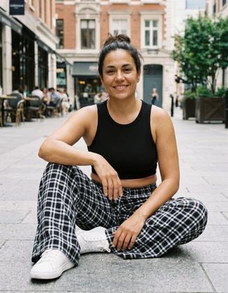 Imagem de Calça Feminina Perna Larga Xadrez P&B  Conforto e Estilo Casual