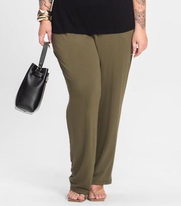 Imagem de Calça Feminina Plus Size Em Molecotton Secret Glam Verde