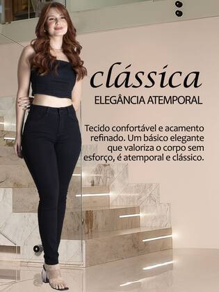 Imagem de Calça Feminina Sawary Hot Pants  Modelagem Perfeita, Não Laceia, Preto Intenso