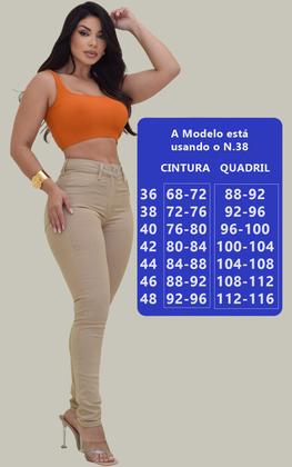 Imagem de Calça Feminina Super Lipo Sawary Jeans Cintura Alta em Sarja