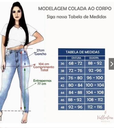 Imagem de Calça Feminina Super Lipo Sawary Jeans com Cinta Modeladora de Compressão