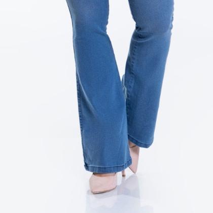 Imagem de Calça Flare Jeans Feminina Biotipo Cintura Media Premium Top Qualidade