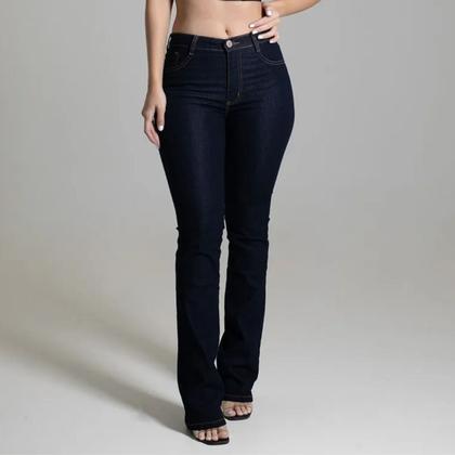 Imagem de Calça Flare Jeans Feminina Boot Cut Sawary Lycra Confortável Original