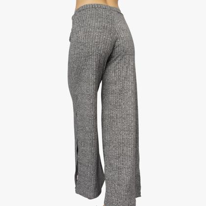 Imagem de Calça Flare Pantalona Cintura Alta Com Fenda Casual