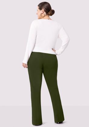 Imagem de Calça Flare Plus Size Alfaiataria Com Fenda Lunender 65170