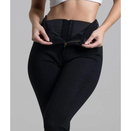 Imagem de Calça Flare Preta Super Lipo Feminina Boot Cut Sawary Levanta Bumbum Original Qualidade Premium