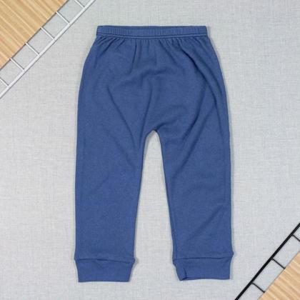 Imagem de Calça Infantil Até 24 Meses Em Suedine Básica Azul