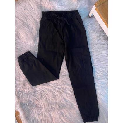 Imagem de Calça Infantil  Cargo Joguer Feminina Calça Bolsos Laterais Blogueirinha TikTok Bolso Na Perna Maravilhosa