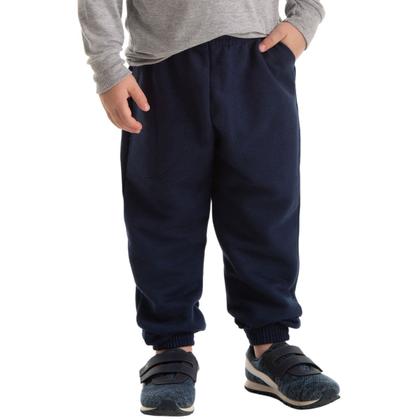 Imagem de Calça Infantil Masculina de Moletinho Com Bolso e Punho 2 e 3