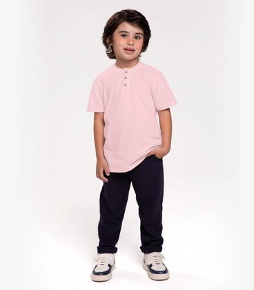 Imagem de Calça Infantil Masculina Em Linho Trick Nick Azul