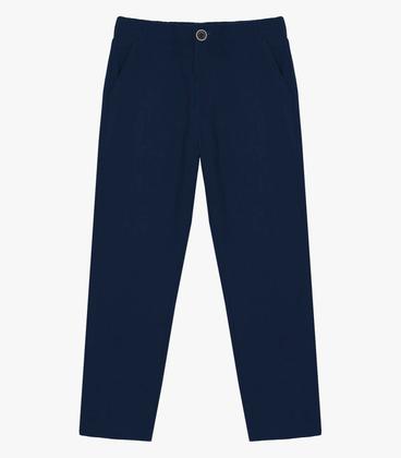 Imagem de Calça Infantil Masculina Em Linho Trick Nick Azul