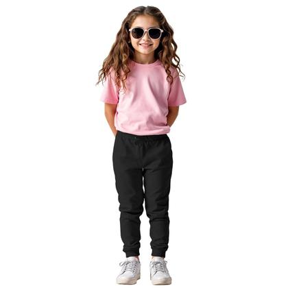Imagem de Calça Infantil Menina Moletom Flanelada Algodão Ajustável