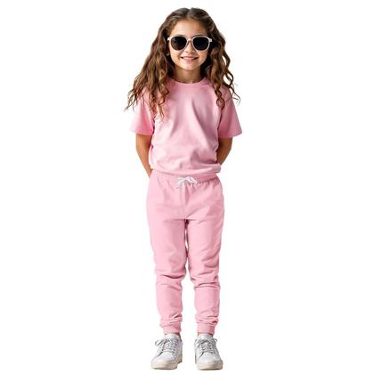 Imagem de Calça Infantil Menina Moletom Flanelada Algodão Ajustável