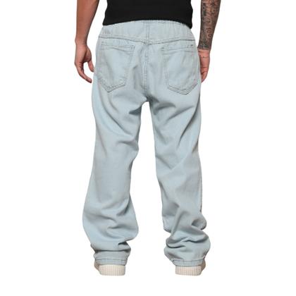 Imagem de Calça Jeans Baggy Balão Masculino Perna Reta