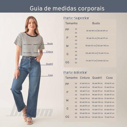 Imagem de Calça Jeans Barrel Capri Cintura Alta