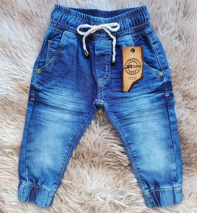 Imagem de Calça jeans bebe menino com elastano Tam P,M e G