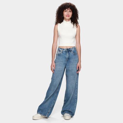 Imagem de Calça Jeans Calvin Klein Wide Leg 5 Pockets Feminina