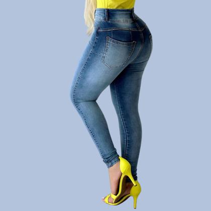 Imagem de Calça  Jeans Clara Feminina c/lycra 2 Botoes